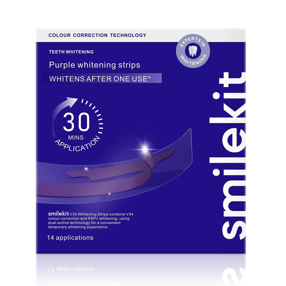 Teeth Whitening Crest - ﻿Smilekit Teeth Whitening Strips Purple V34