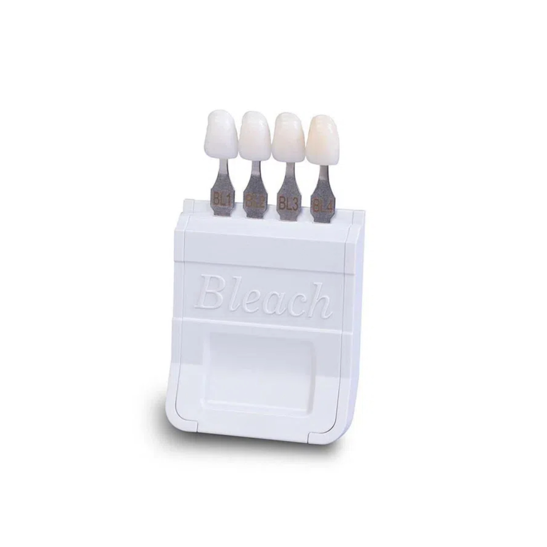 4 Colors Dental Bleached Shade - đánh giá và giá Teeth Whitening Shade Guide