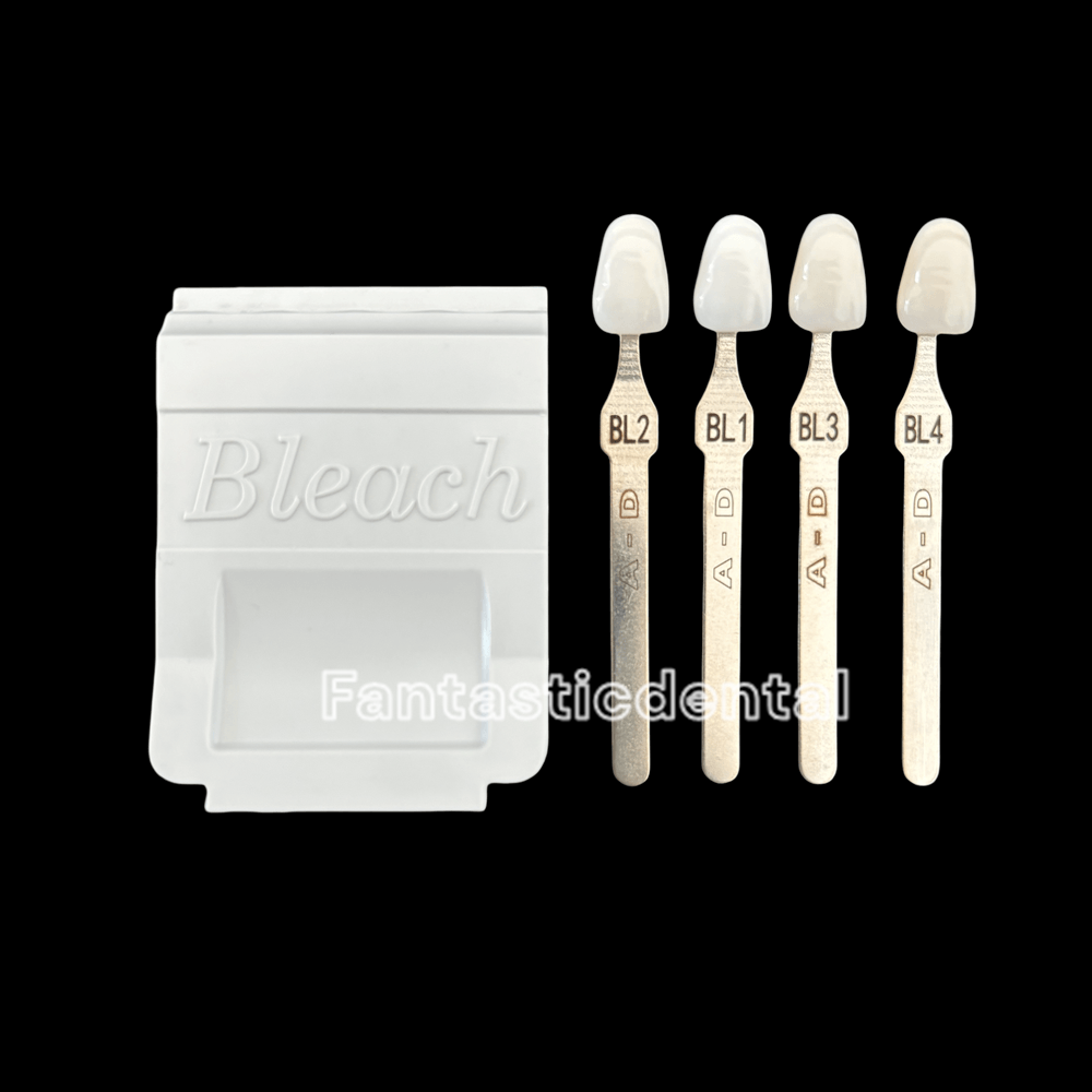 4 Colors Dental Bleached Shade - đánh giá và giá Teeth Whitening Shade Guide