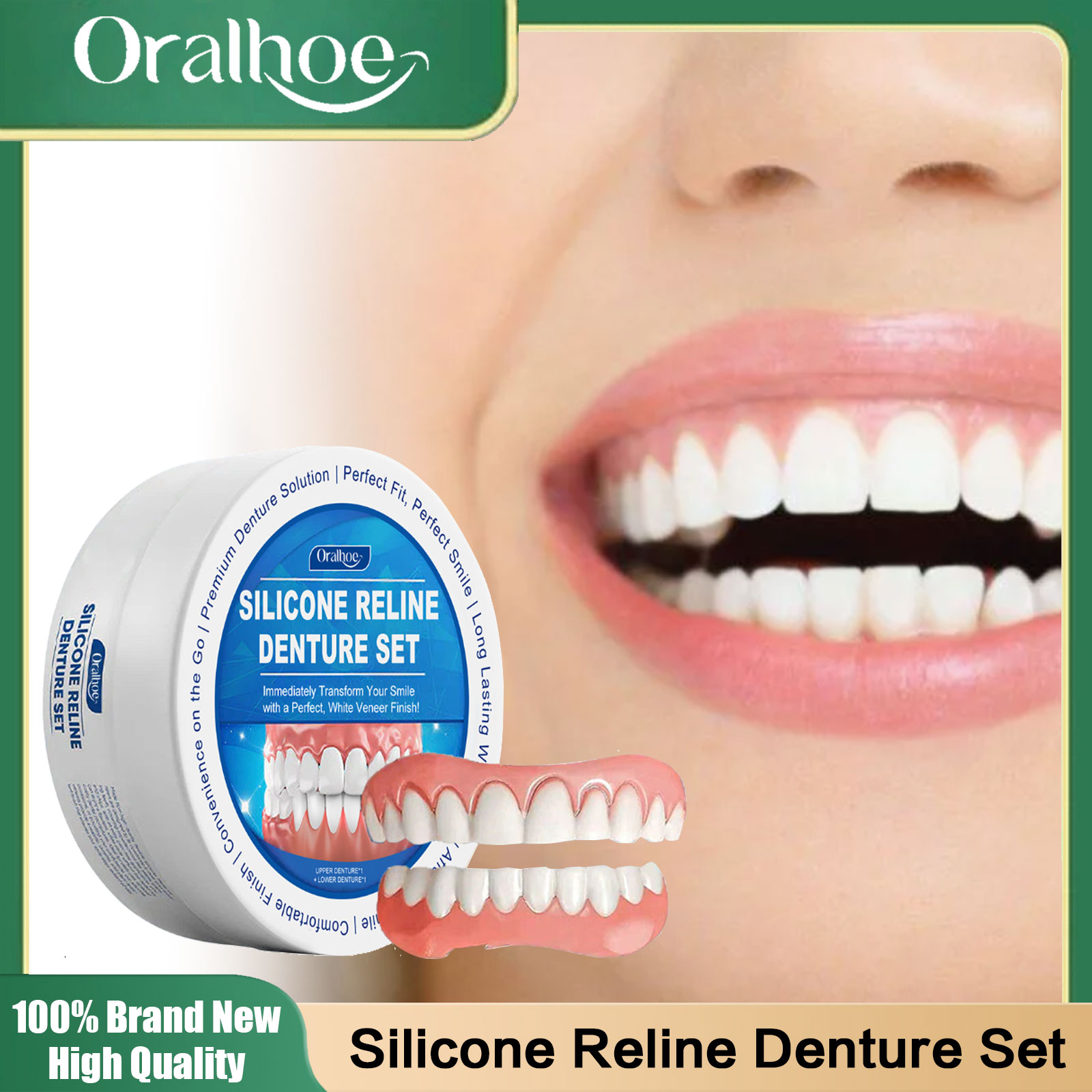 Soft Silicone Dentures Upper a - đánh giá và giá Teeth Whitening Mask