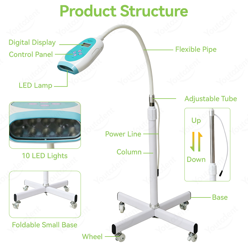 50W Dental Touch Screen 3 Colo - đánh giá và giá Whitening Teeth Machine