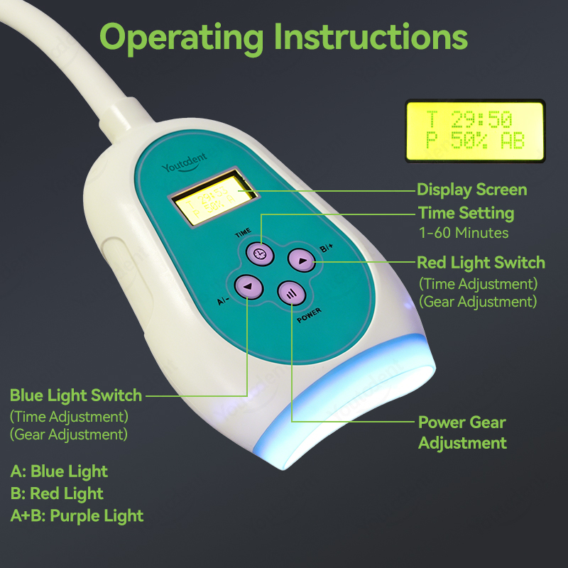 50W Dental Touch Screen 3 Colo - đánh giá và giá Whitening Teeth Machine