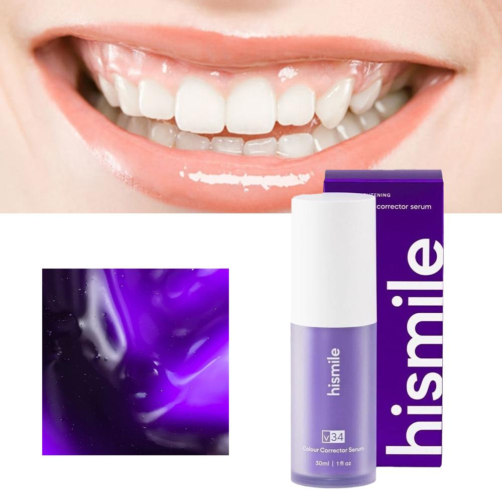 Hismile V34 Brightening Purple - đánh giá và giá Teeth Whitening Foam