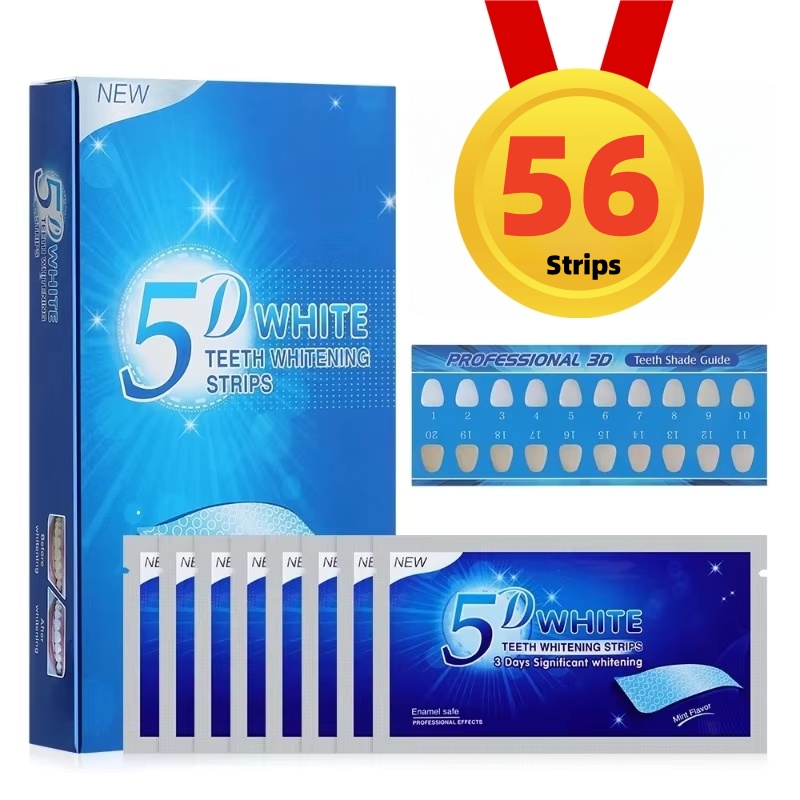 5D Teeth Whitening Strips 56 S - đánh giá và giá Teeth Whitening Crest
