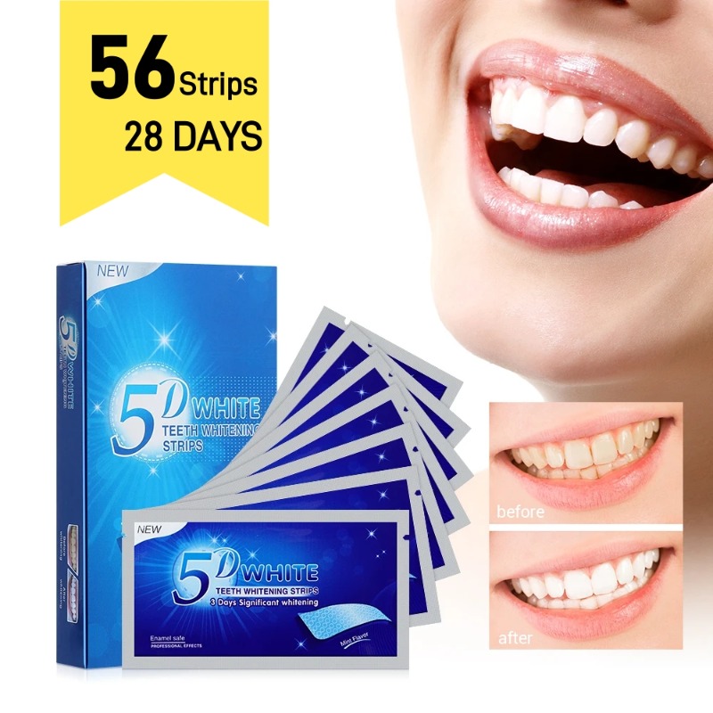 5D Teeth Whitening Strips 56 S - đánh giá và giá Teeth Whitening Crest