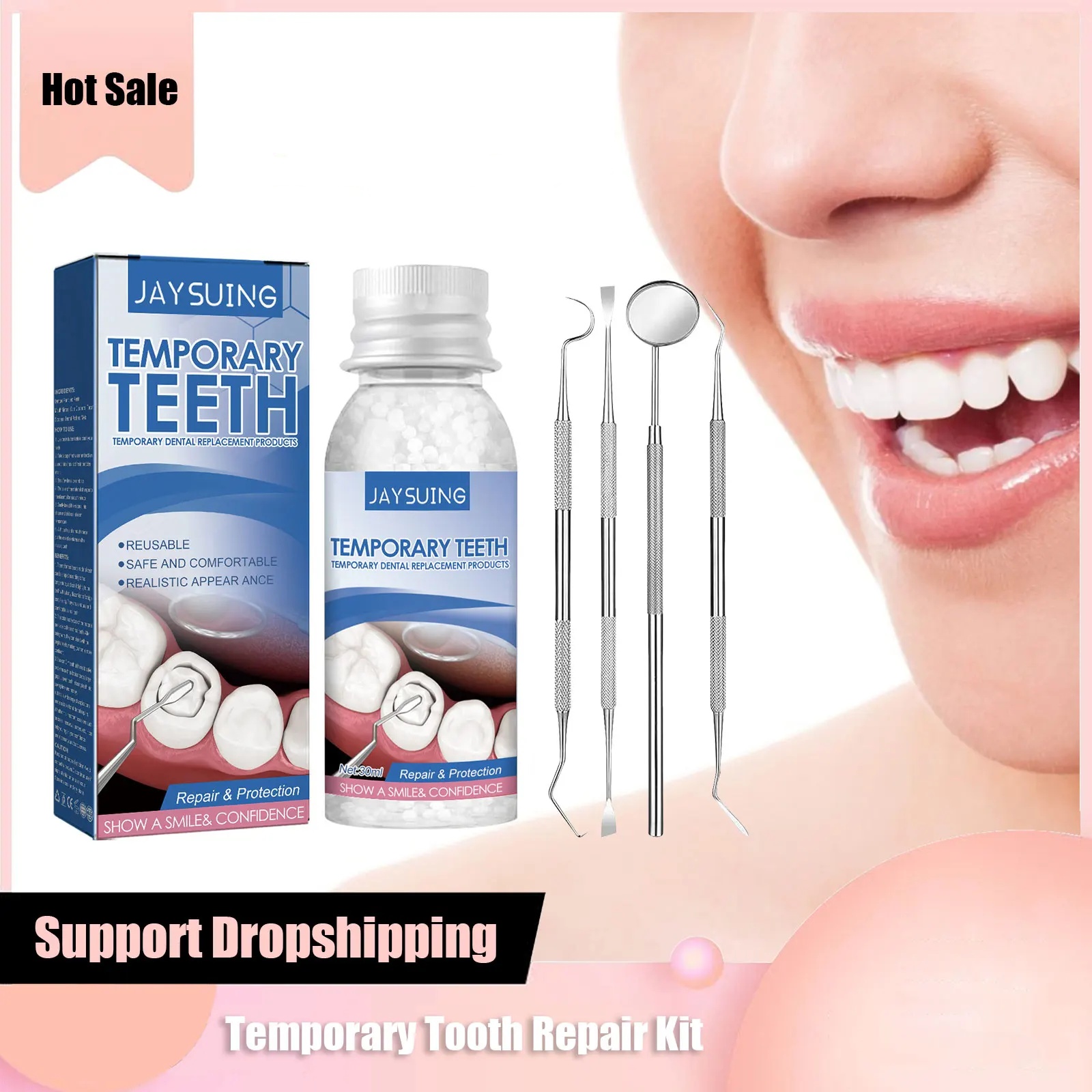 Temporary Tooth Repair Kit Den - đánh giá và giá Teeth Whitening Before And After