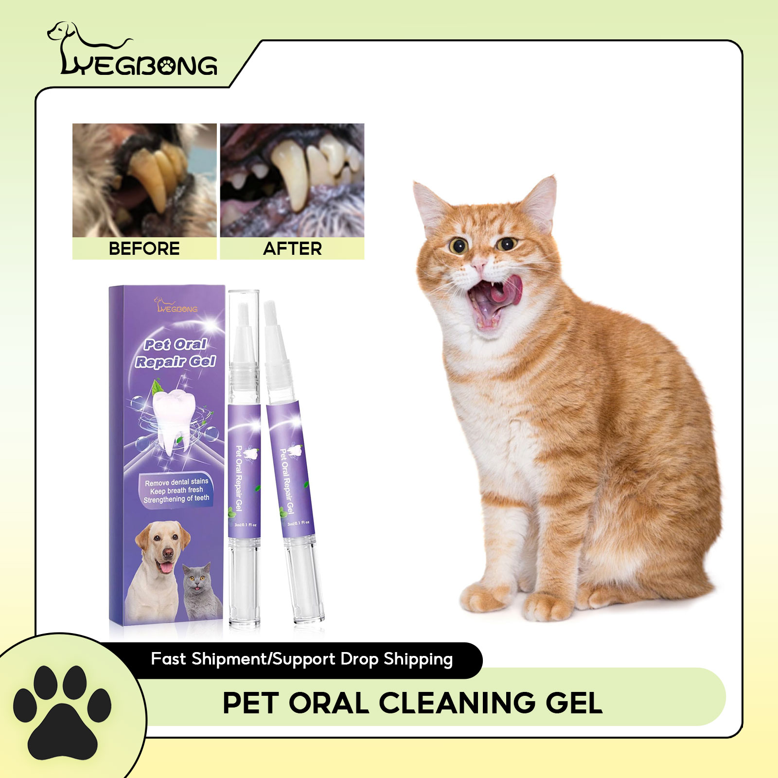 Pet Oral Repair Gel Puppy Tart - đánh giá và giá Teeth Whitening Before And After