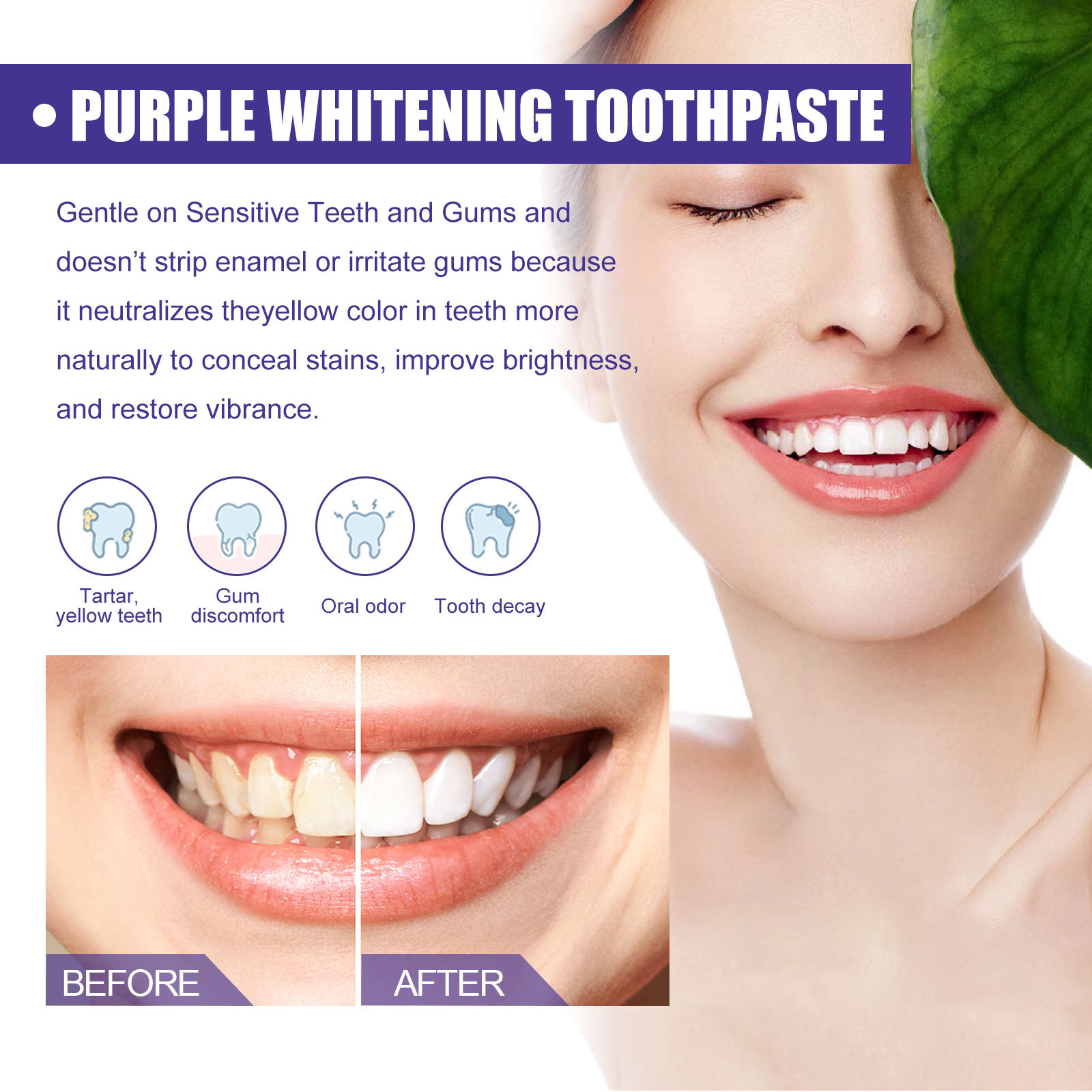 Purple Toothpaste Teeth Whiten - đánh giá và giá Teeth Whitening Crest