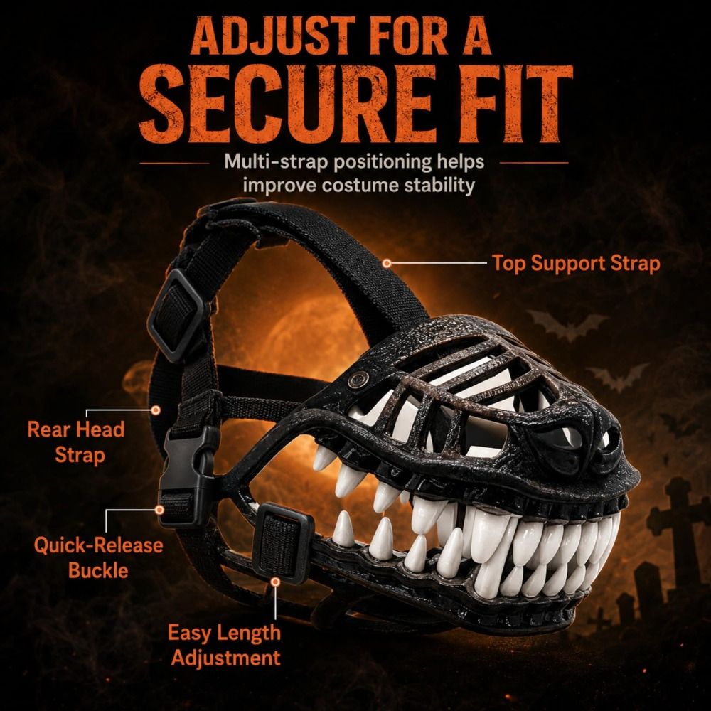 Spooky Latex Scary Dog Muzzle  - đánh giá và giá Teeth Whitening Mask