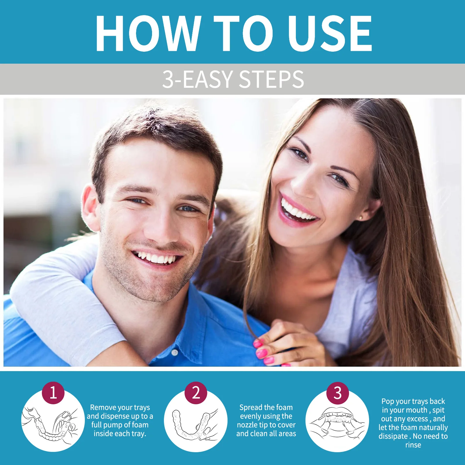 Aligner Denture Cleaner Foam D - đánh giá và giá Teeth Whitening Foam