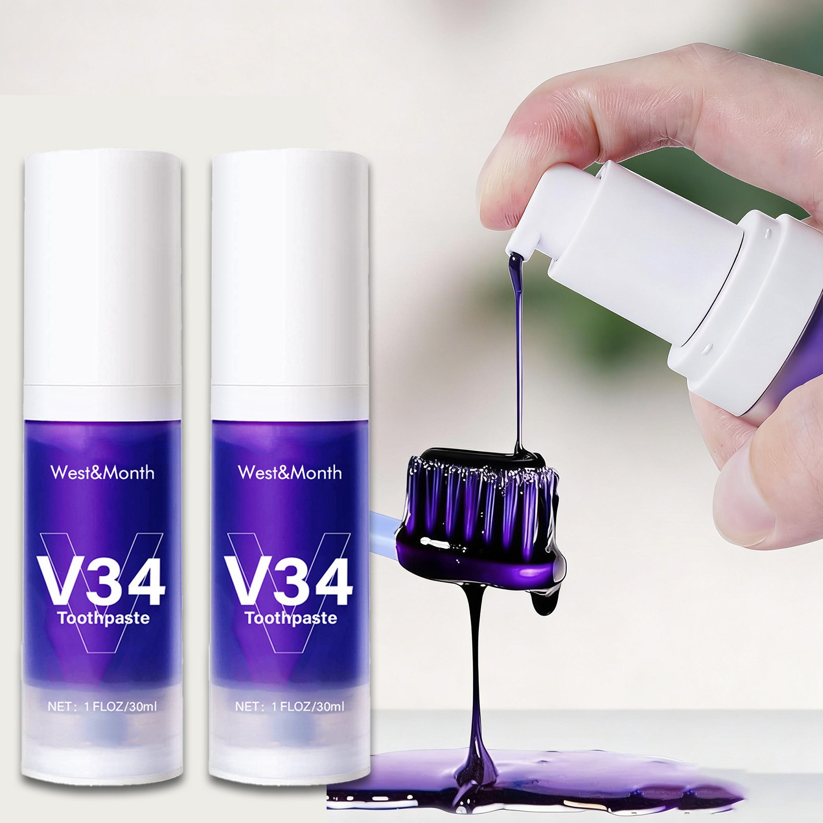 V34 Teeth Whitening Toothpaste - đánh giá và giá Teeth Whitening Crest