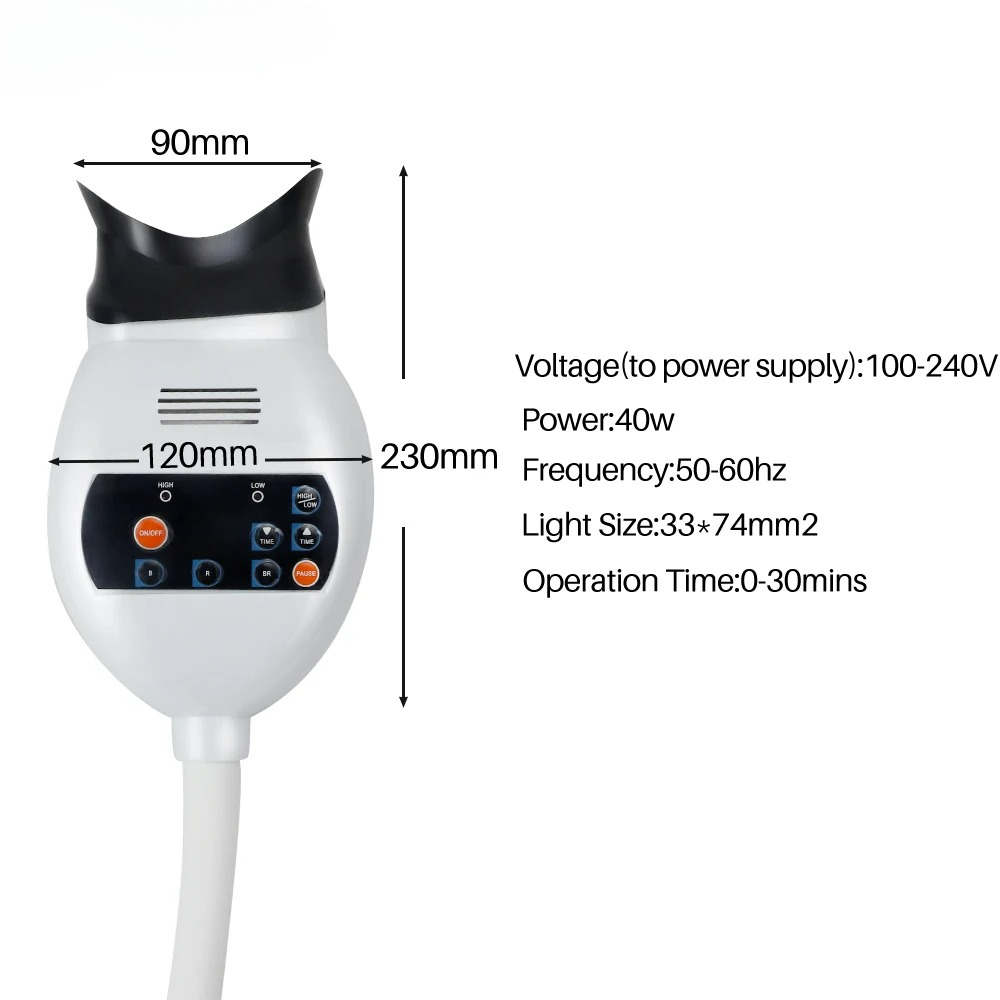 Adjustable 3 Colors LED Teeth  - đánh giá và giá Whitening Teeth Machine