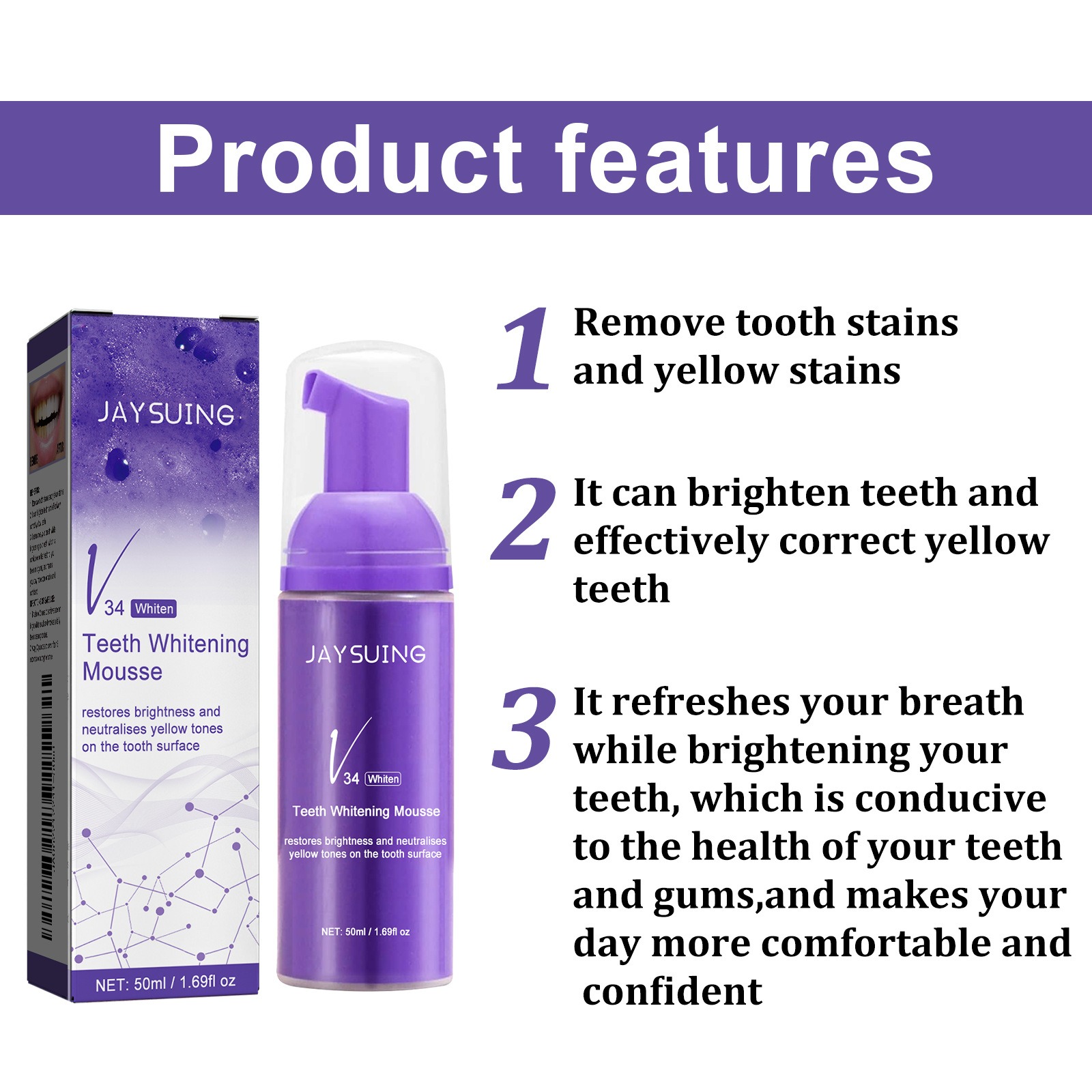 V34 Mousse Teeth Cleaning Toot - đánh giá và giá Teeth Whitening Crest