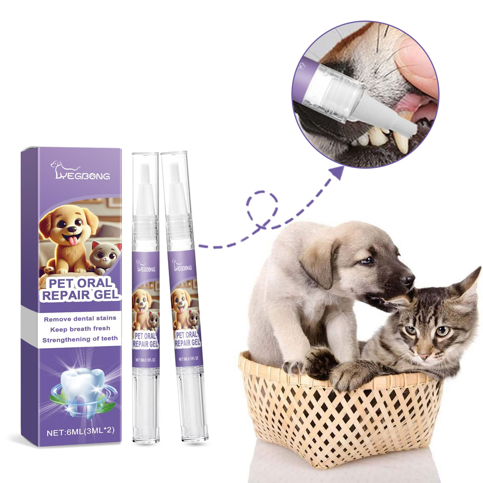 12pcs Pet Toothbrush Pen Denta - đánh giá và giá Teeth Whitening Gel Pen