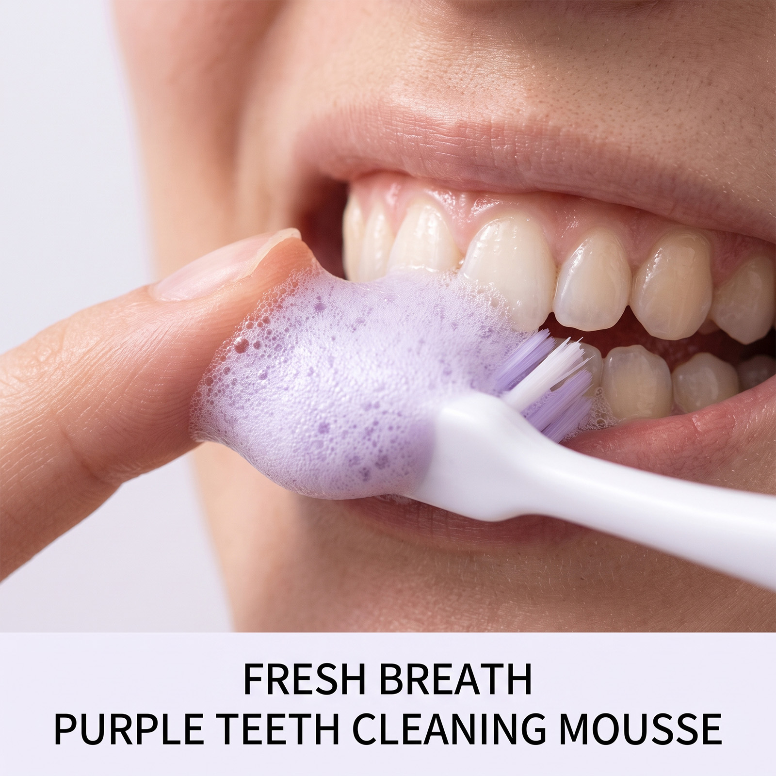 Purple Toothpaste Mousse Foam  - đánh giá và giá Teeth Whitening Foam
