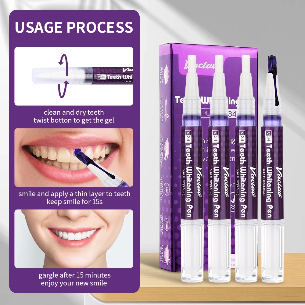 Vaclav V34 Purple teeth whiten - đánh giá và giá Teeth Whitening Before And After