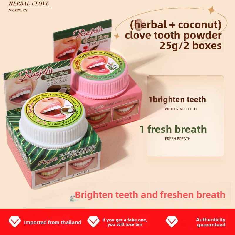 Thai Clove/coconut Tooth Powde - đánh giá và giá Teeth Whitening Results